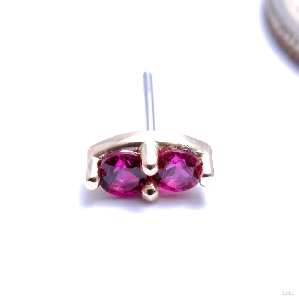 2 Stone Marquise Press-fit End in Gold from LeRoi - Image 13