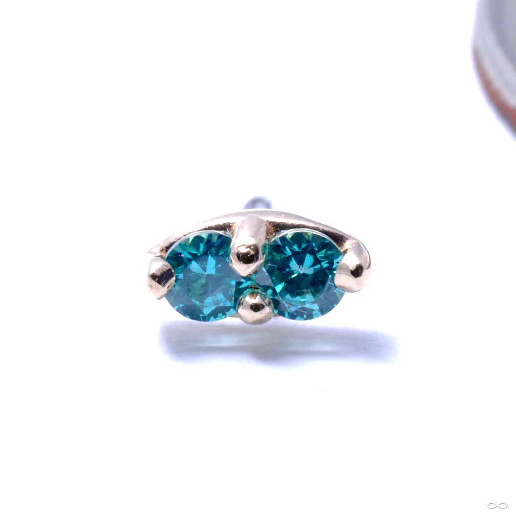 2 Stone Marquise Press-fit End in Gold from LeRoi - Image 14