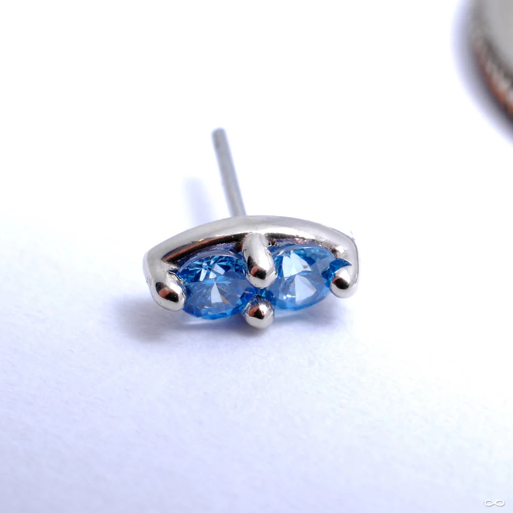 2 Stone Marquise Press-fit End in Gold from LeRoi - Image 17