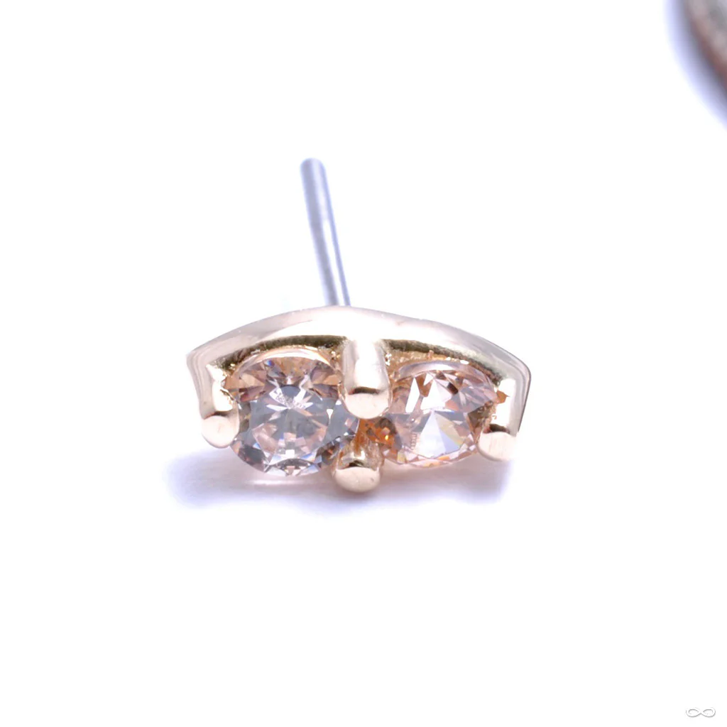 2 Stone Marquise Press-fit End in Gold from LeRoi - Image 18