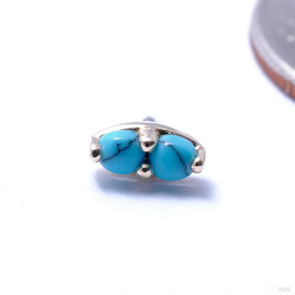 2 Stone Marquise Press-fit End in Gold from LeRoi - Image 19