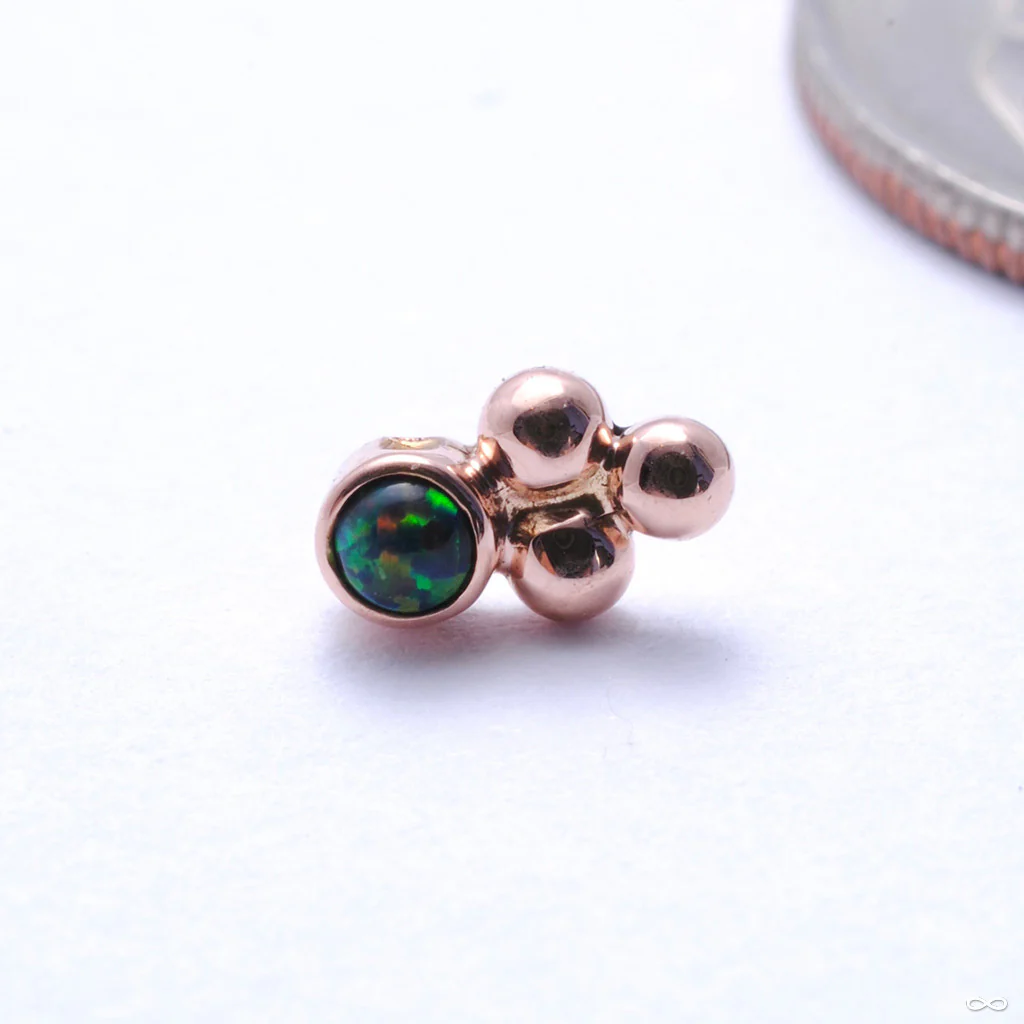 3 Bead Bezel-set Press-fit End in Gold from LeRoi - Image 6