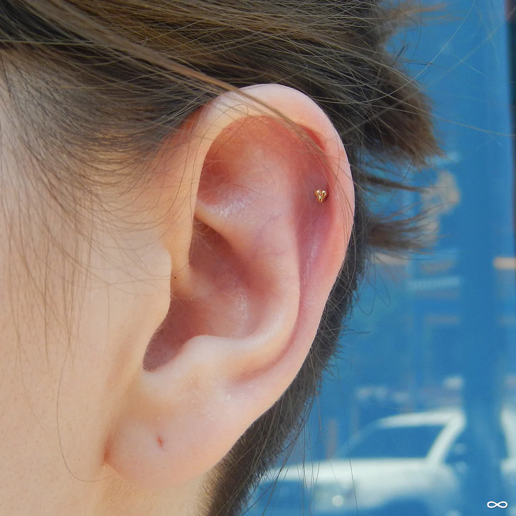 3 Bead Cluster Press-fit End in Gold from LeRoi - Image 4