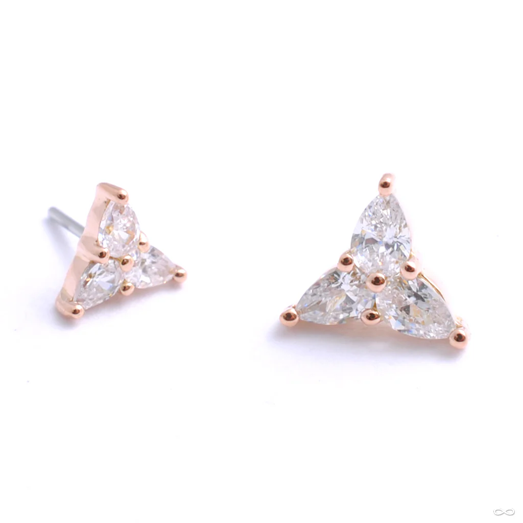 3 Little Pears Press-fit End in Gold from Buddha Jewelry - Image 2
