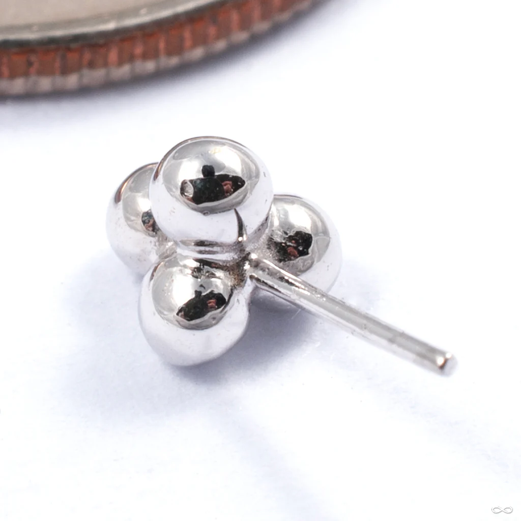 4 Bead Pyramid Press-fit End in Gold from Auris Jewellery - Image 2