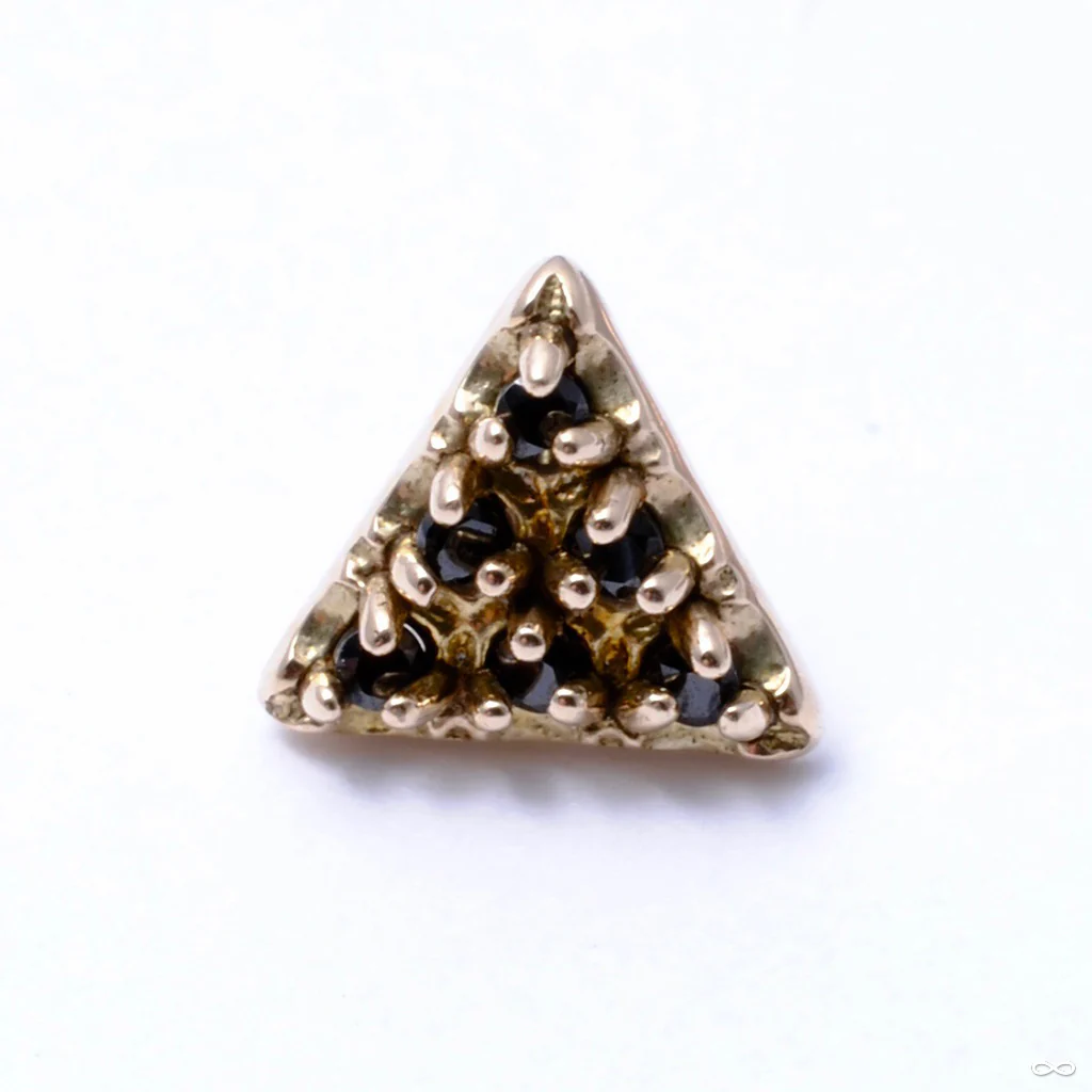 6 Stone Triangle Press-fit End in Gold from LeRoi - Image 4