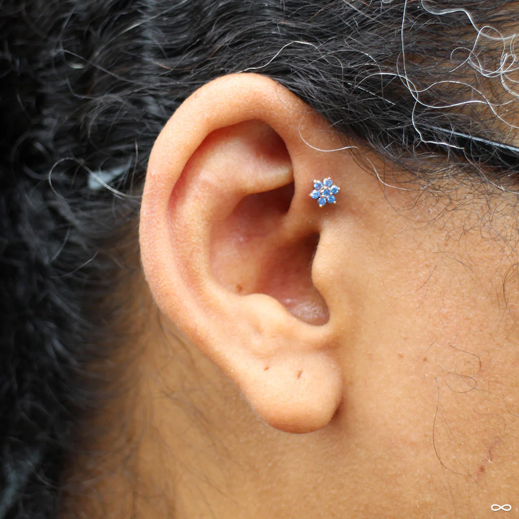 7 Stone Flower Press-fit End in Gold from LeRoi - Image 33