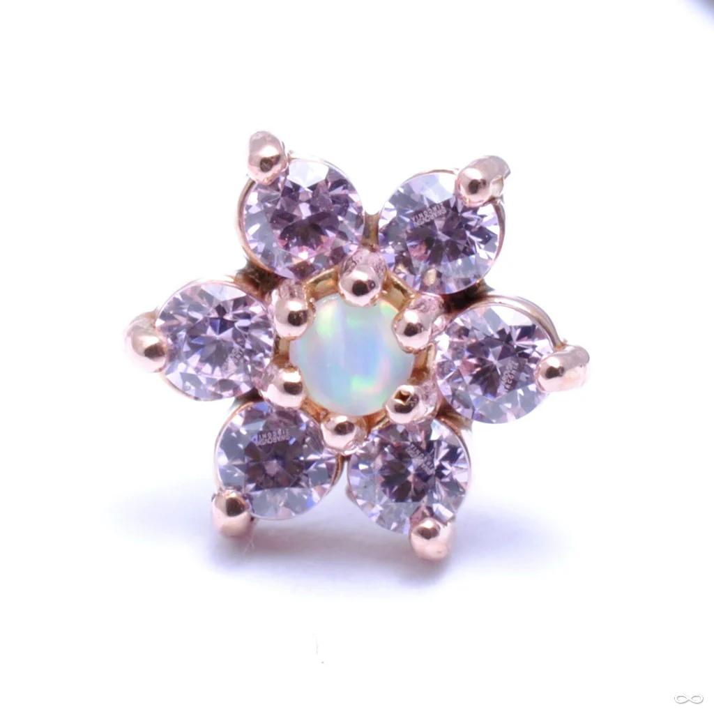 7 Stone Flower Press-fit End in Gold from LeRoi - Image 5