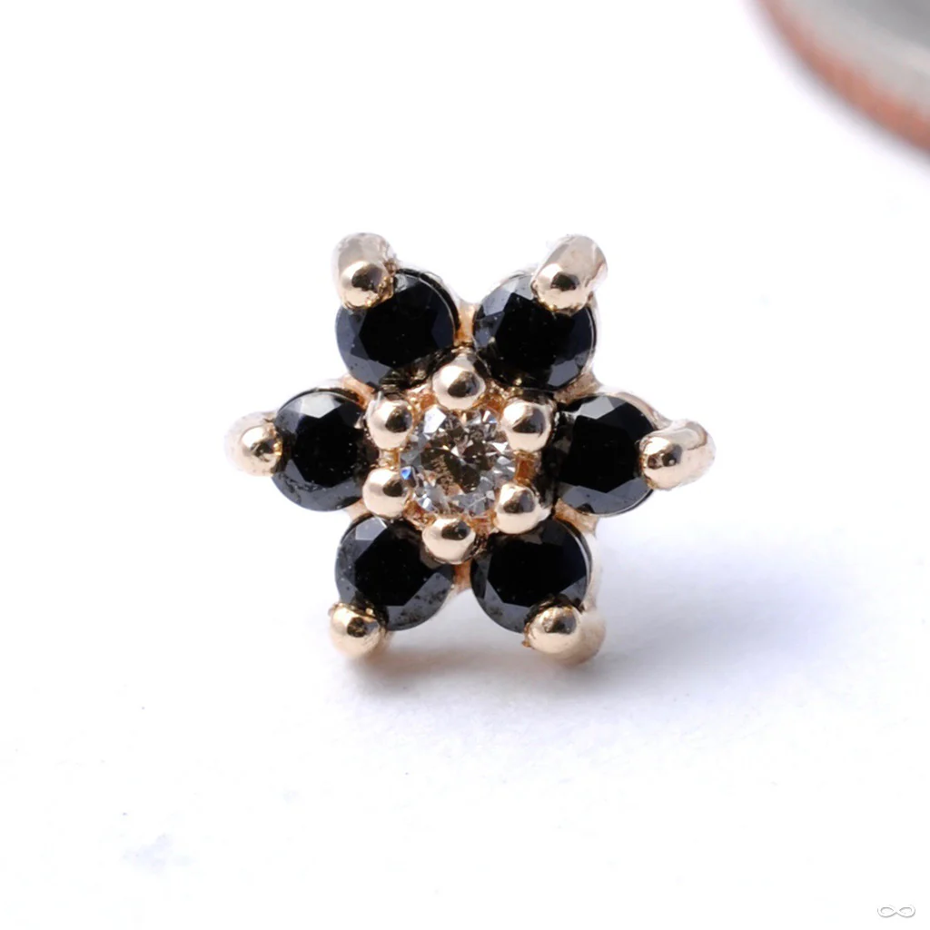 7 Stone Flower Press-fit End in Gold from LeRoi - Image 6