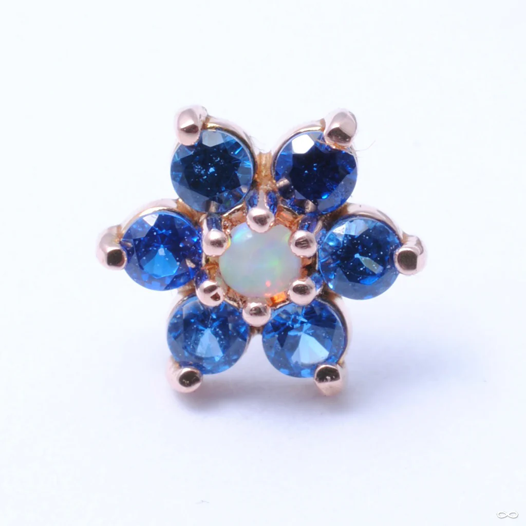 7 Stone Flower Press-fit End in Gold from LeRoi - Image 7