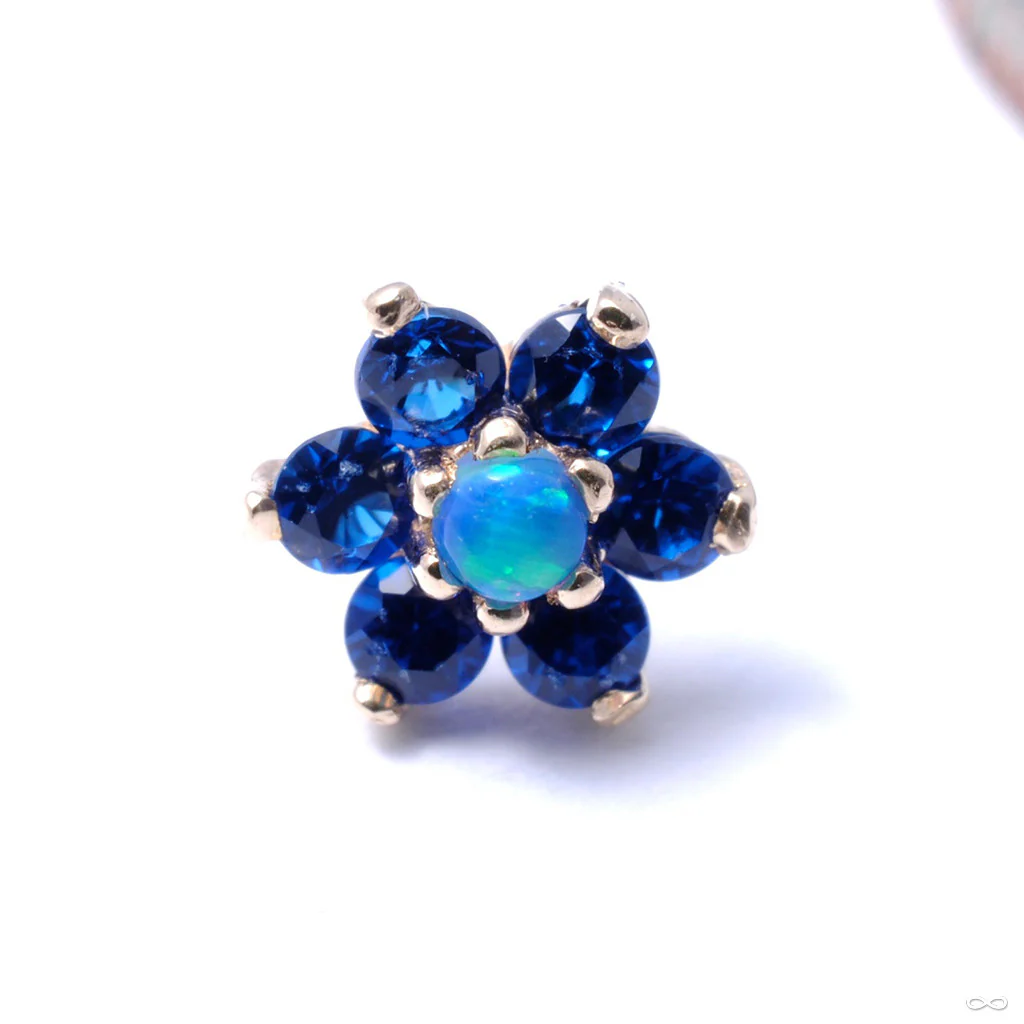 7 Stone Flower Press-fit End in Gold from LeRoi - Image 9