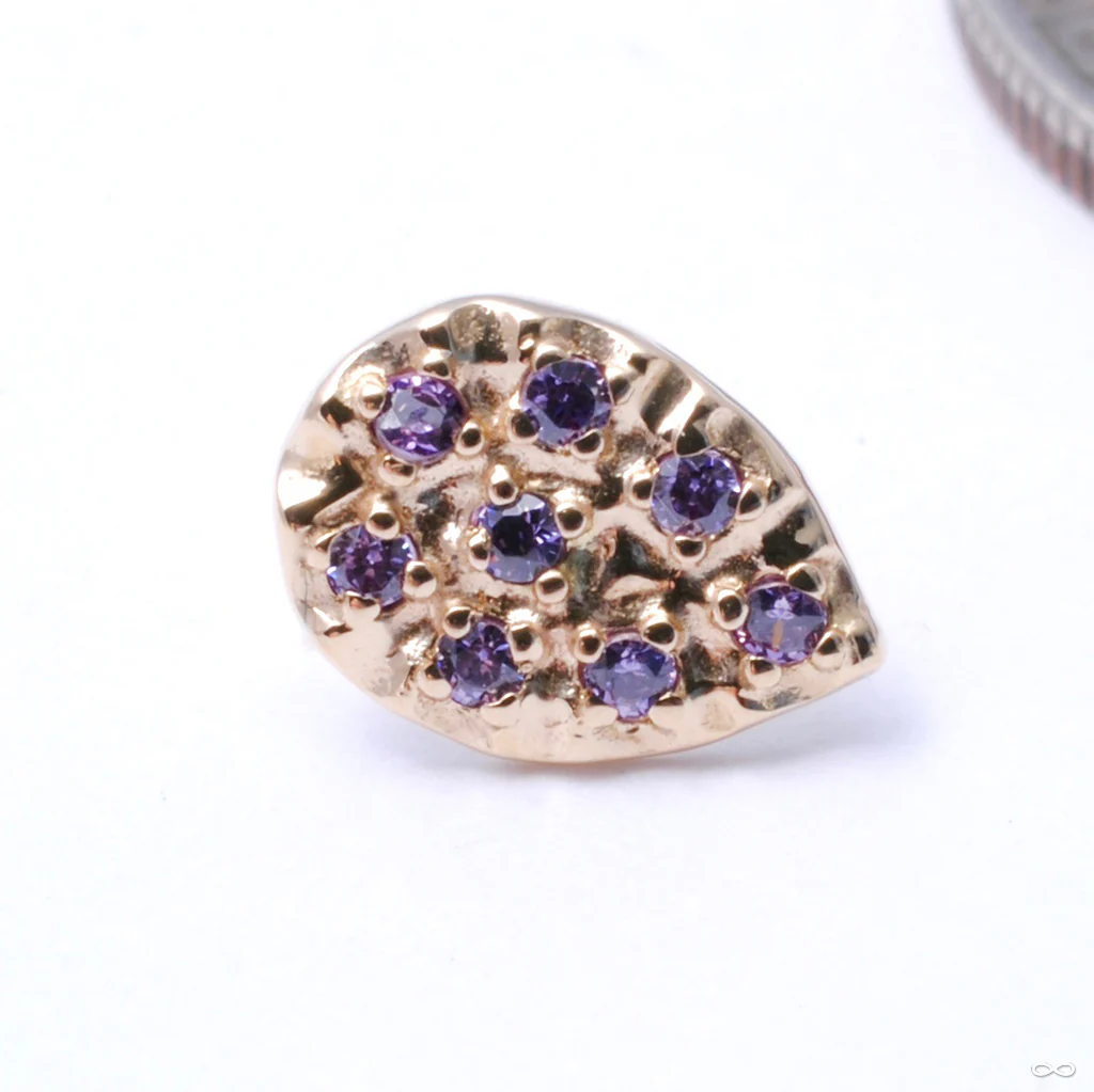 8 Stone Pear Press-fit End in Gold from LeRoi - Image 3