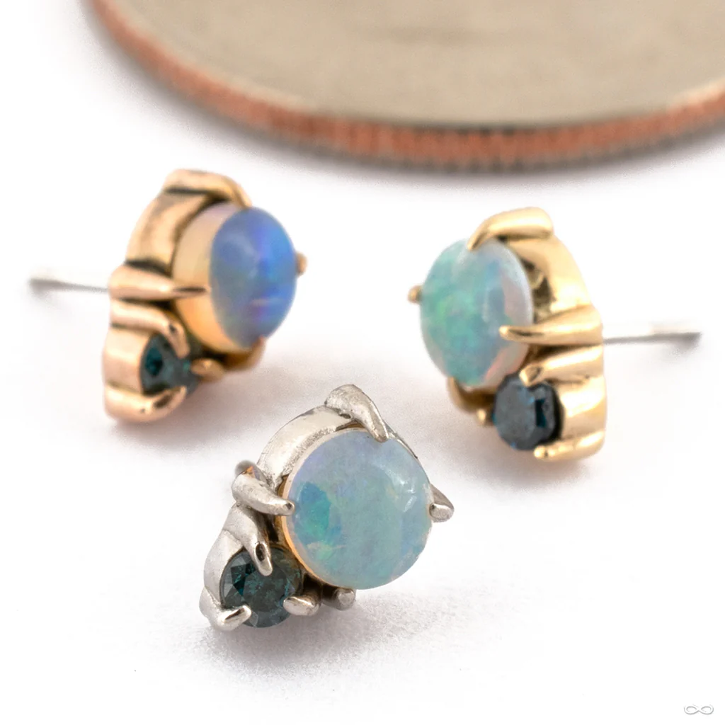 Afterglow Press-fit End in Gold from Maya Jewelry