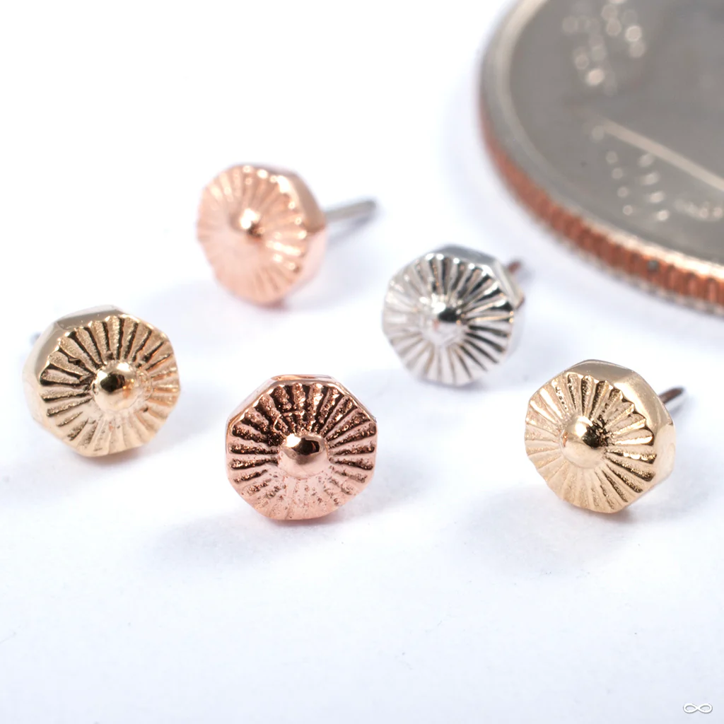 Alpha 08 Press-fit End in Gold from Tether Jewelry