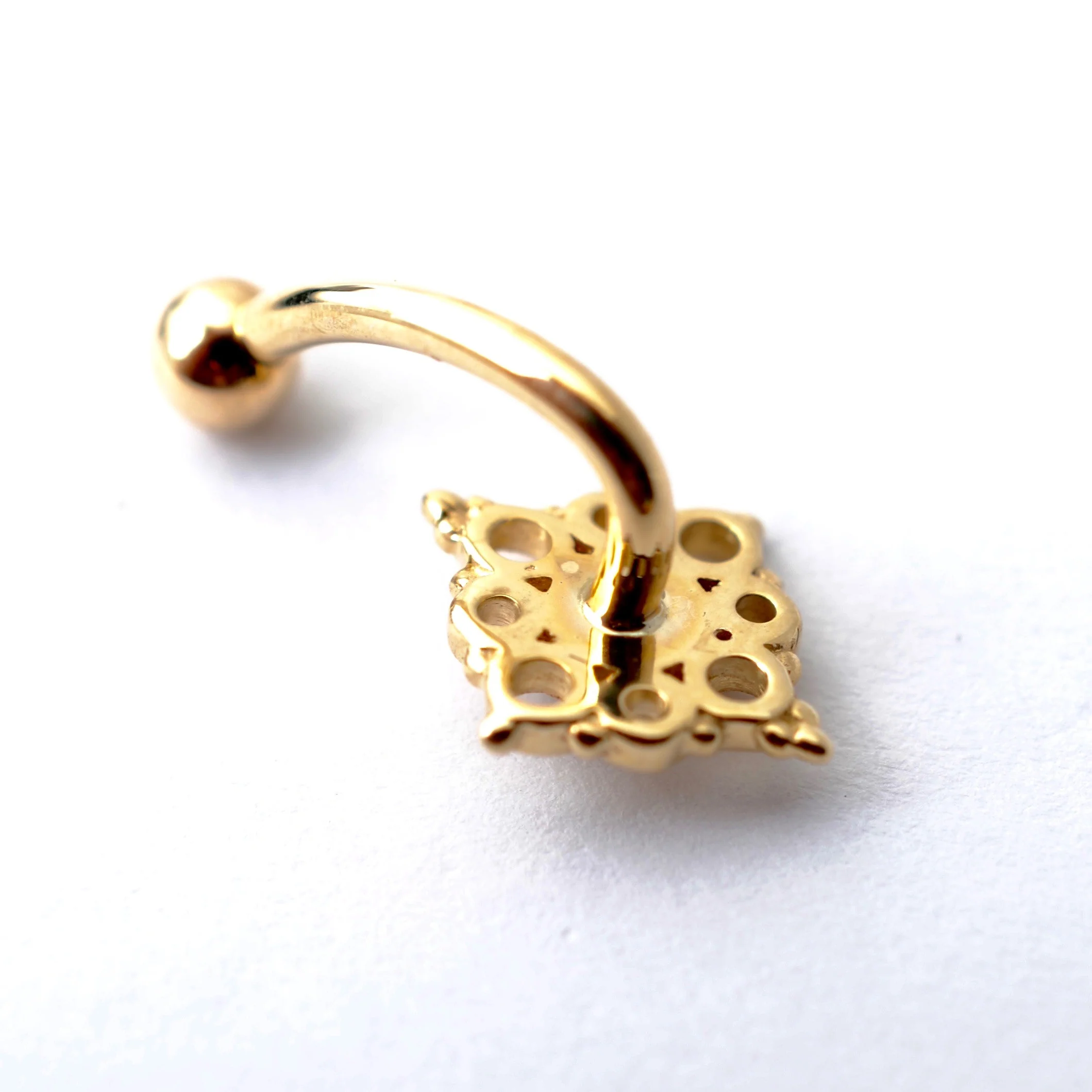 Angela Cluster J-curve in Gold with Lapis from BVLA - Image 2
