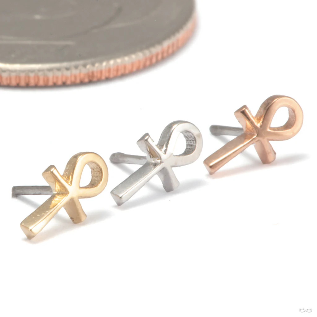 Ankh Press-fit End in Gold from Tawapa