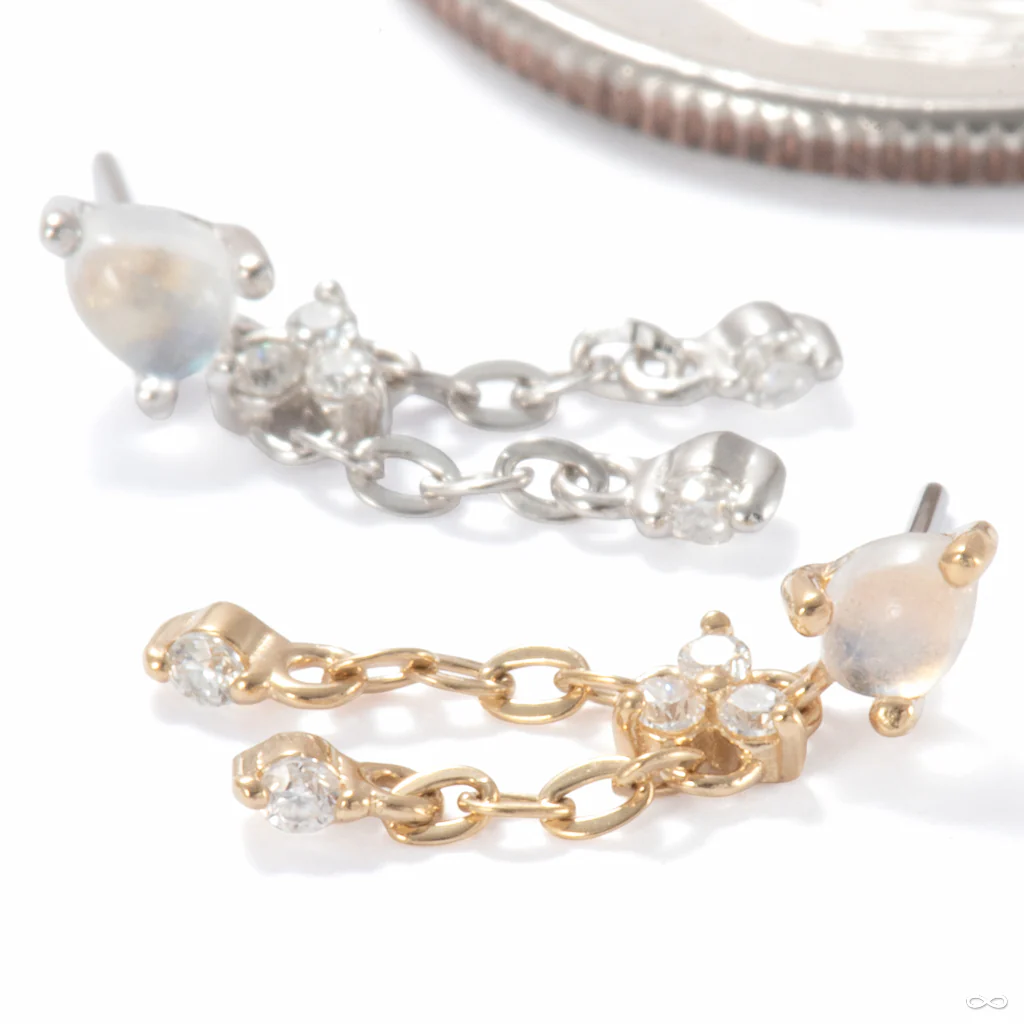 Aurora Press-fit End in Gold from Ember Body Jewelry