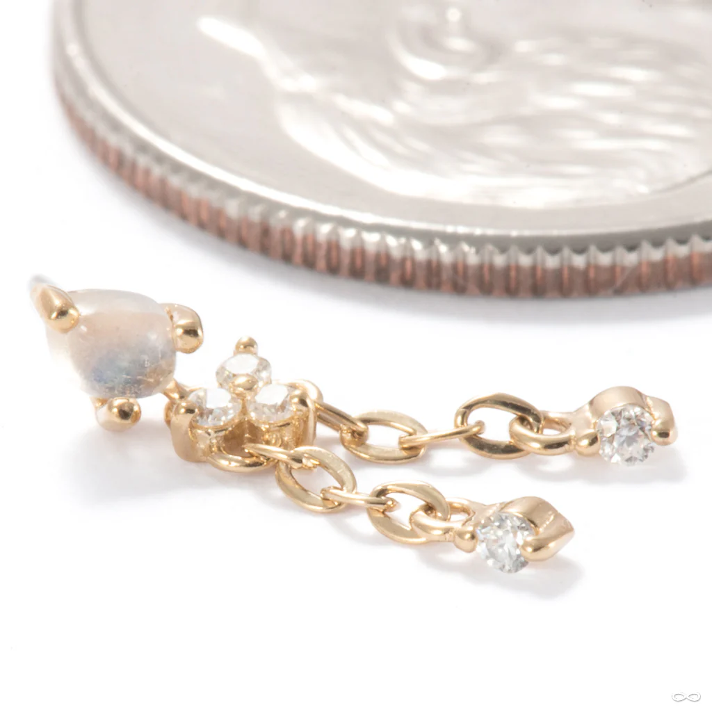 Aurora Press-fit End in Gold from Ember Body Jewelry - Image 4