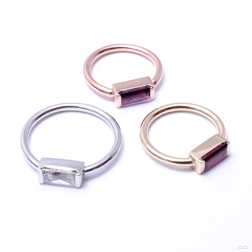 Baguette Bar Seam Ring in Gold from BVLA
