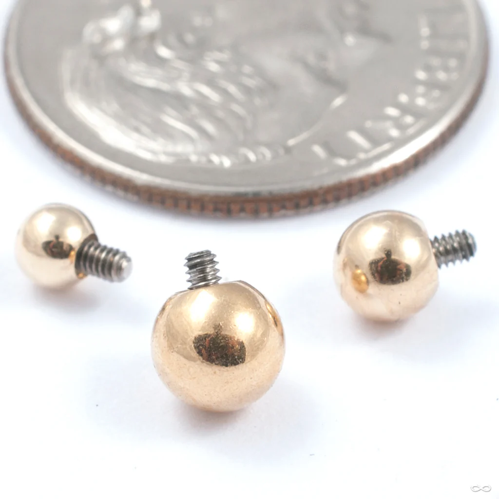 Ball Threaded End in Gold from Leroi - Image 2