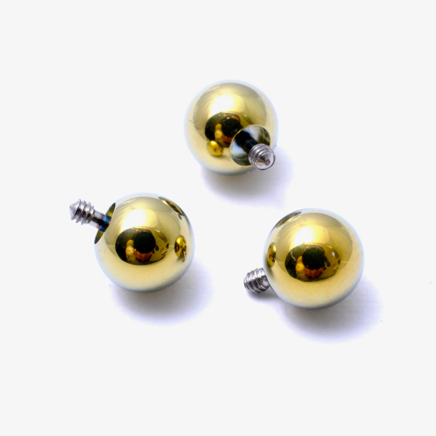 Ball Threaded End in Titanium Anodized Gold from Industrial Strength - Image 2