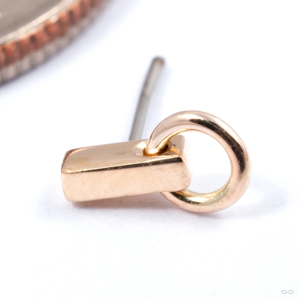 Bar and Hoop Press-fit End in Gold from Mettle and Silver - Image 2