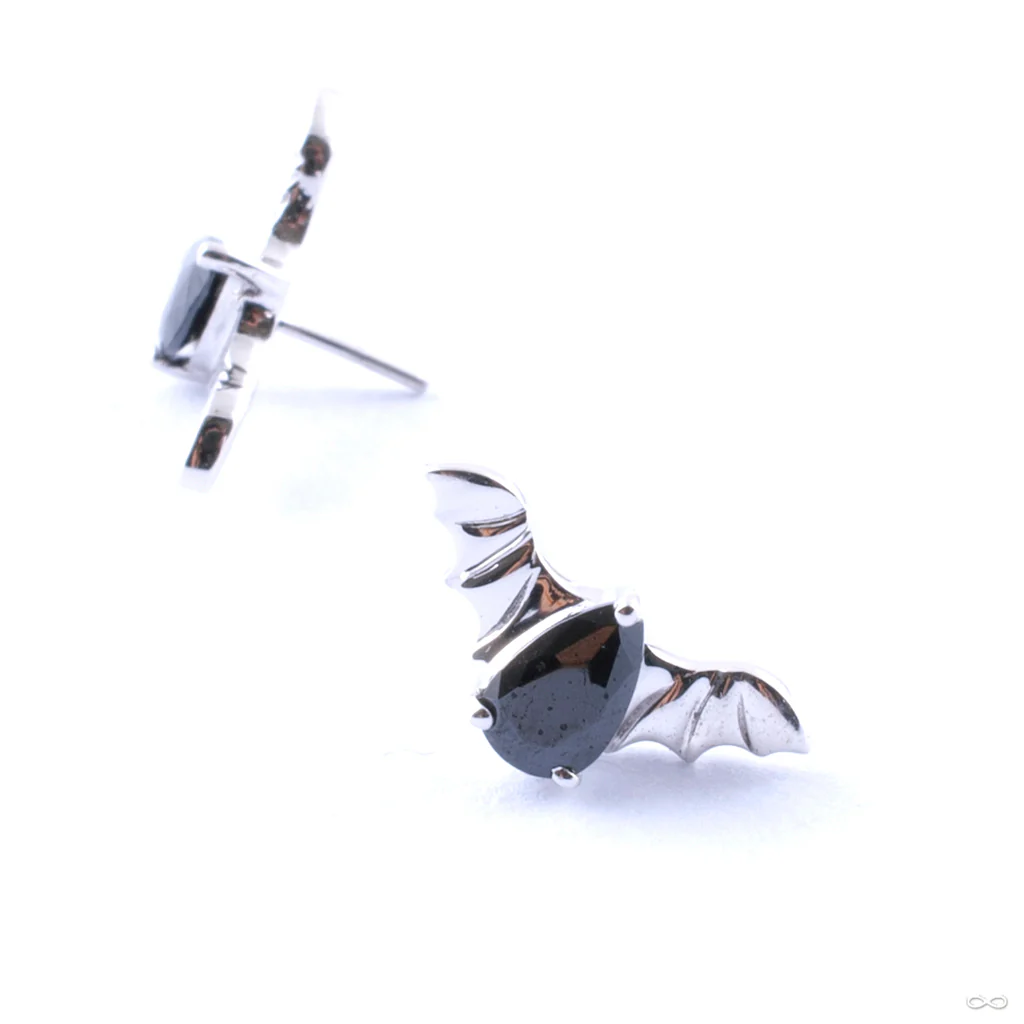 Bat with Stone Press-fit End in Gold from Junipurr Jewelry - Image 3