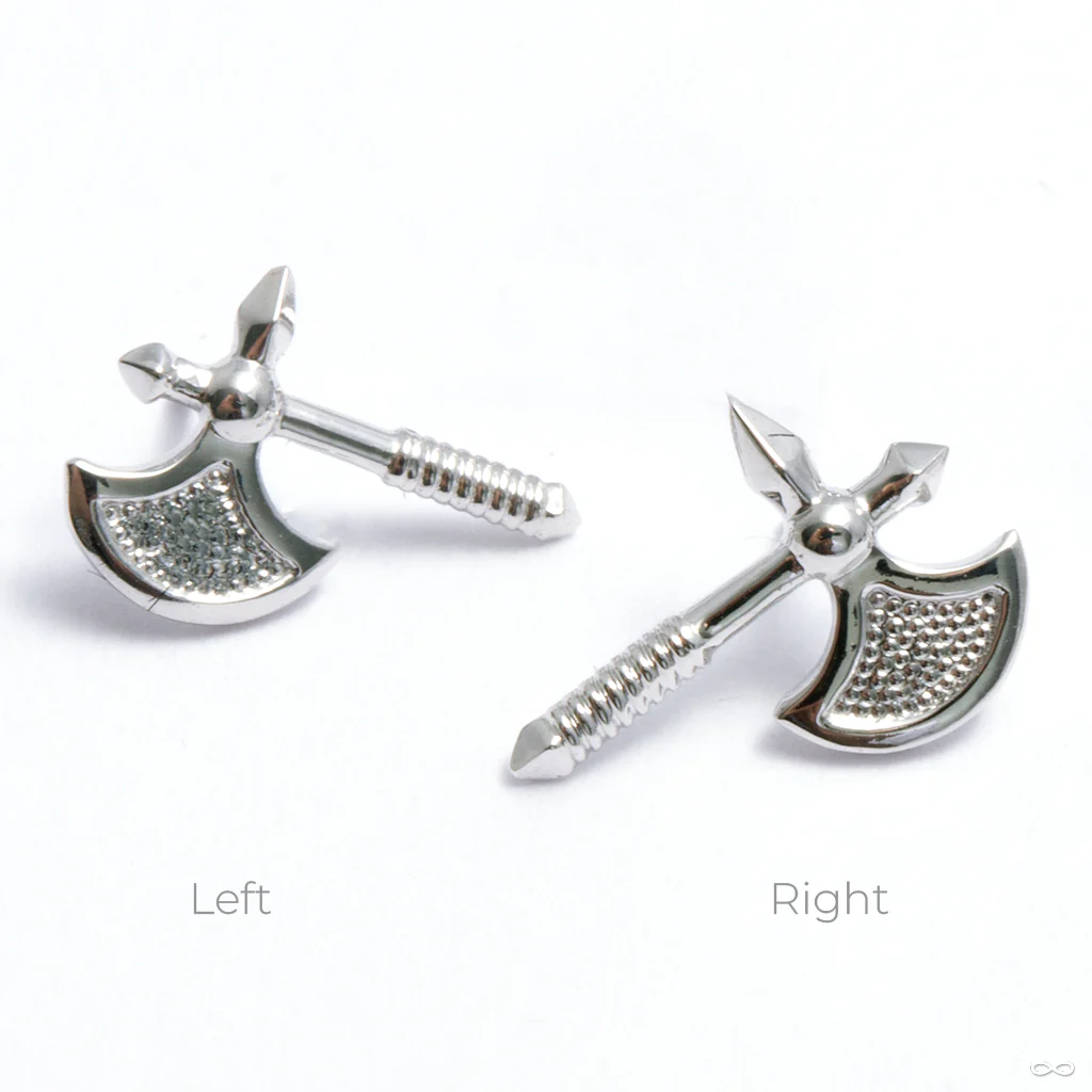 Battle Axe Press-fit End in Gold from Auris Jewellery - Image 2