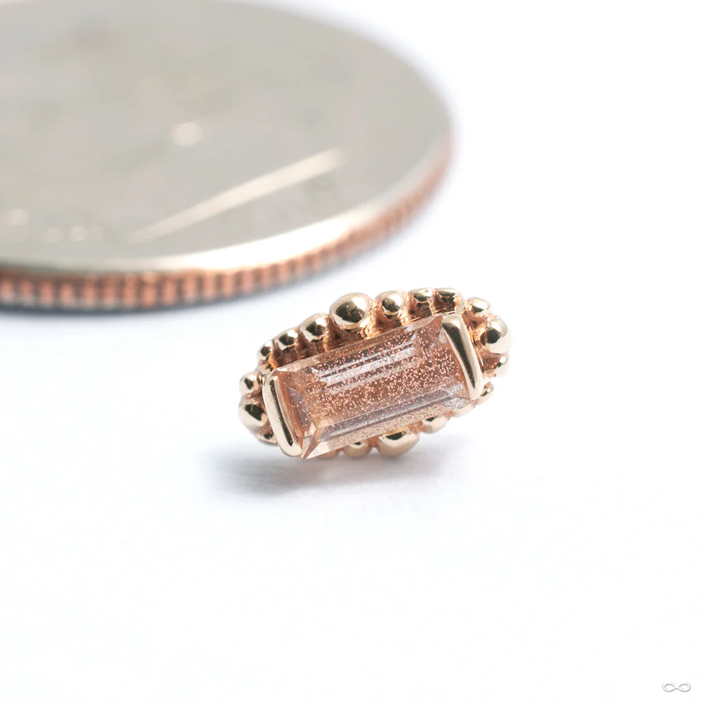 Beaded Baguette Press-fit End in Gold from BVLA - Image 12
