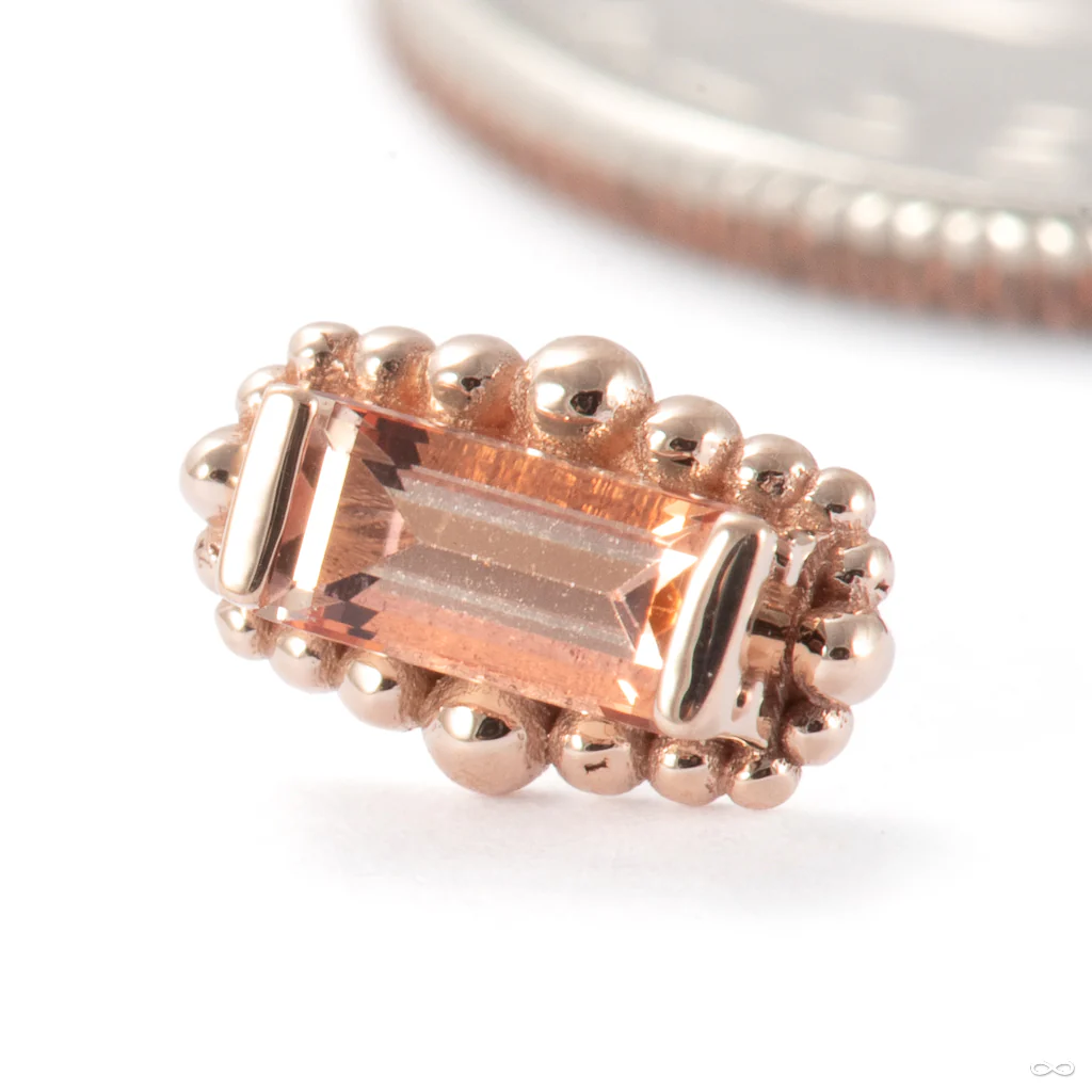 Beaded Baguette Press-fit End in Gold from BVLA - Image 5