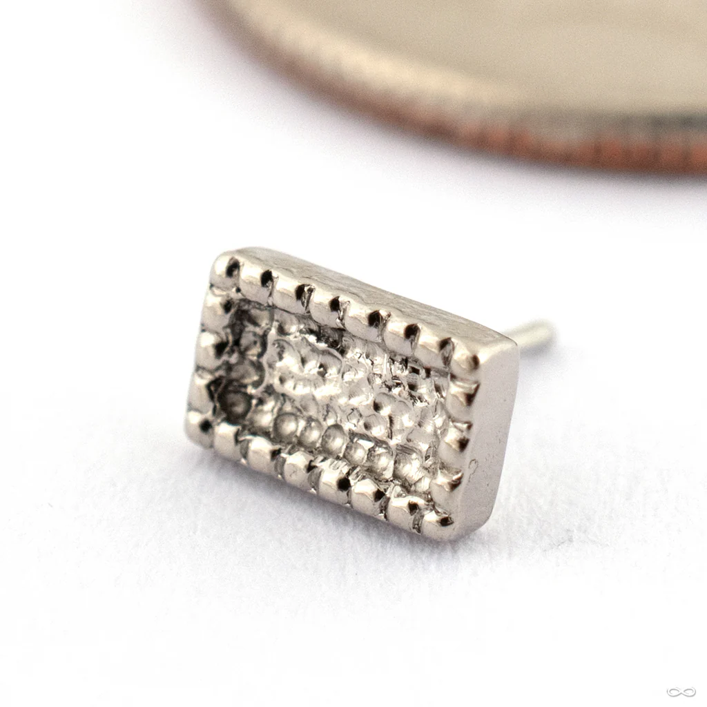Beaded Hammered Bar Press-fit End in Gold from Seasons Handmade - Image 2