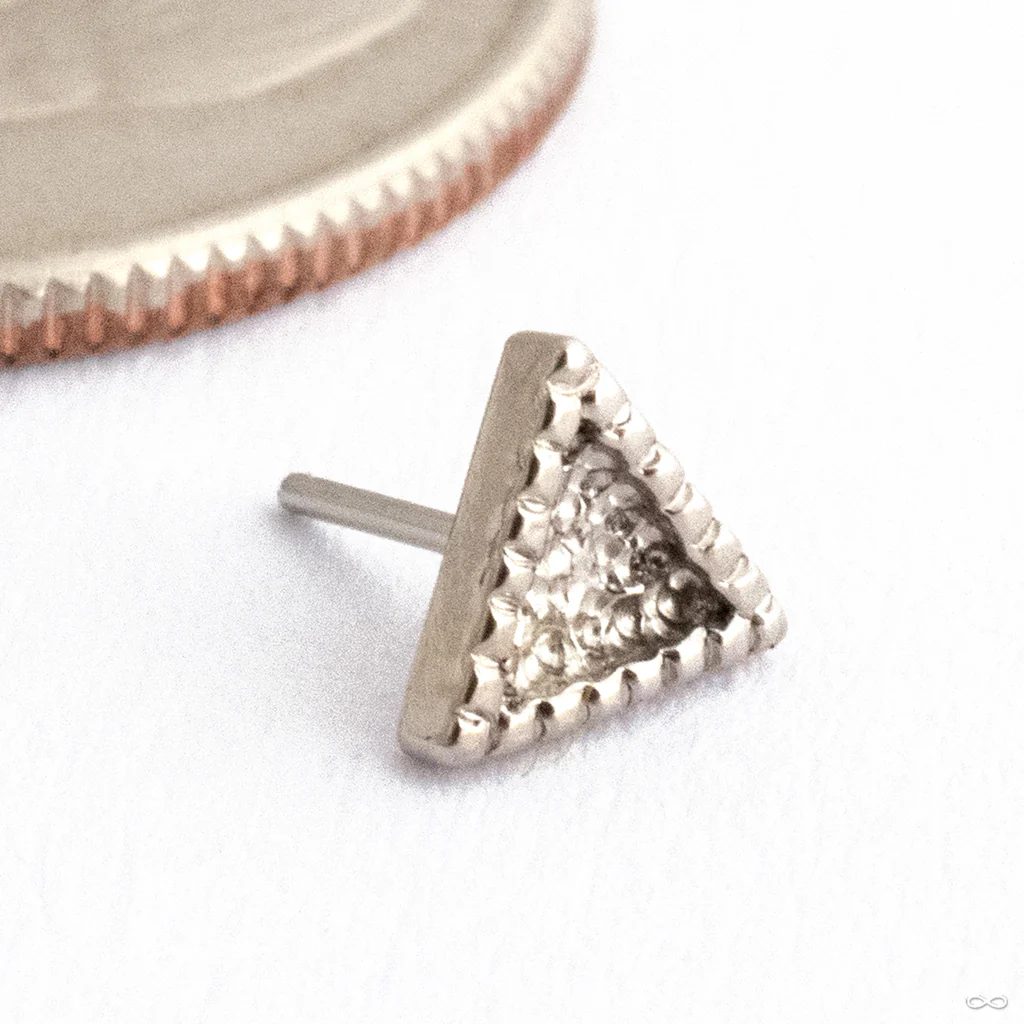 Beaded Hammered Triangle Press-fit End in Gold from Seasons Handmade - Image 2