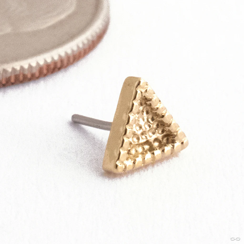 Beaded Hammered Triangle Press-fit End in Gold from Seasons Handmade - Image 3