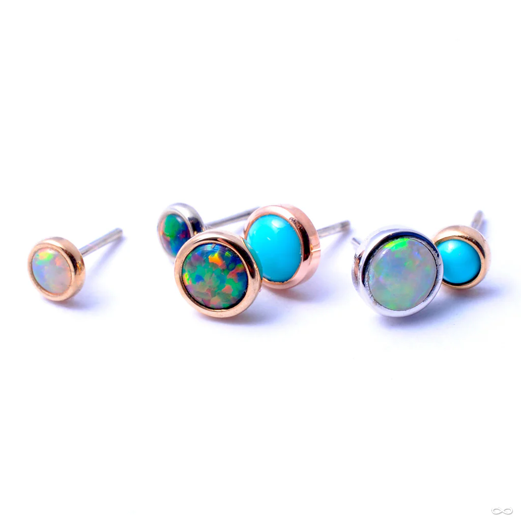 Bezel-set Cabochon Press-fit End in Gold from BVLA