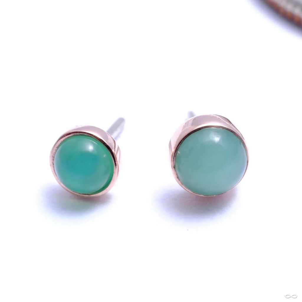 Bezel-set Cabochon Press-fit End in Gold from BVLA - Image 2