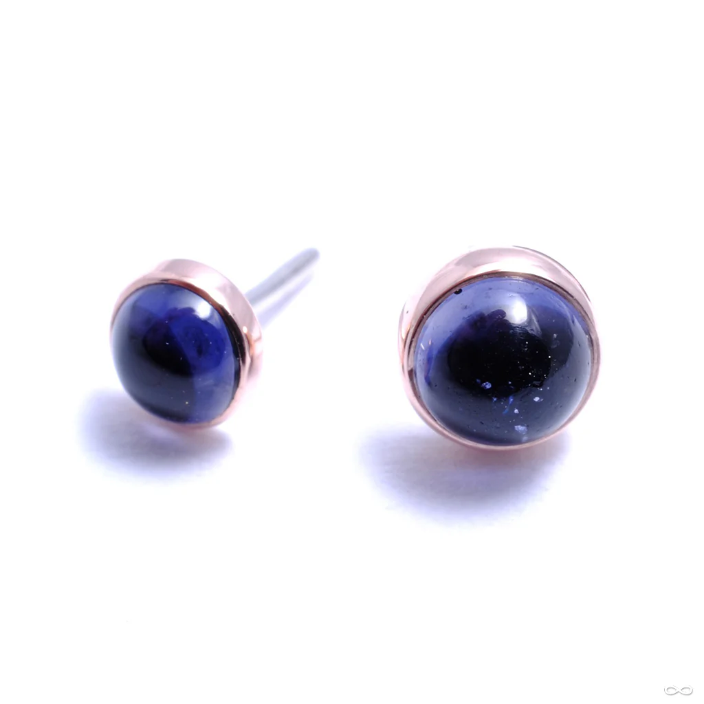 Bezel-set Cabochon Press-fit End in Gold from BVLA - Image 3