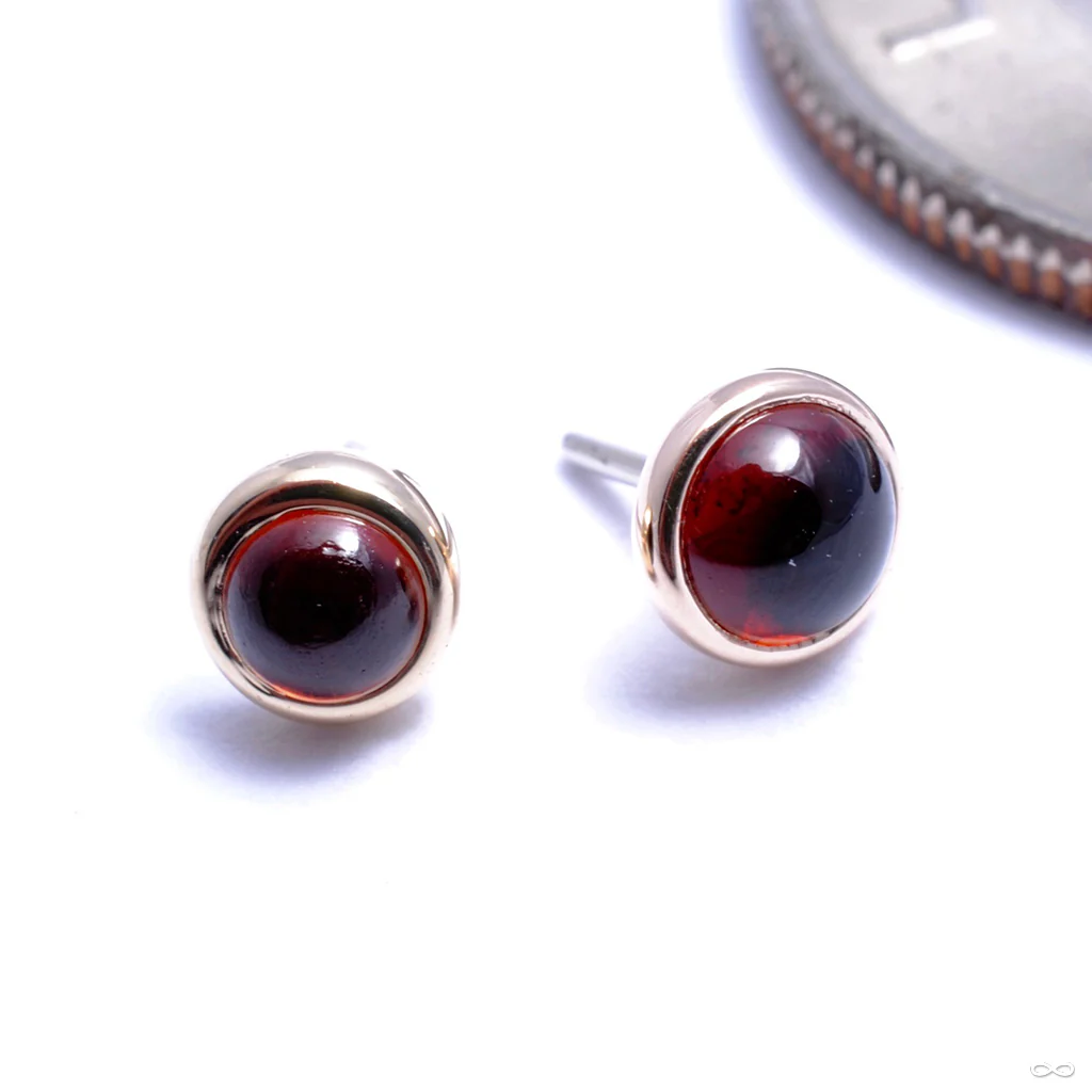 Bezel-set Cabochon Press-fit End in Gold from BVLA - Image 9
