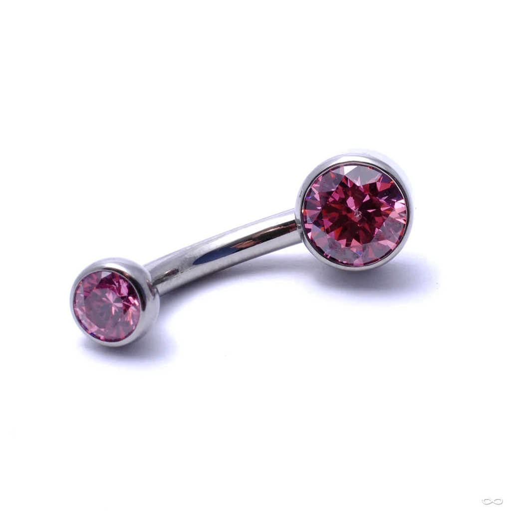 Bezel-set Gem Curved Barbell from Industrial Strength - Image 11