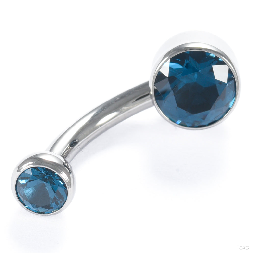 Bezel-set Gem Curved Barbell from Industrial Strength - Image 9