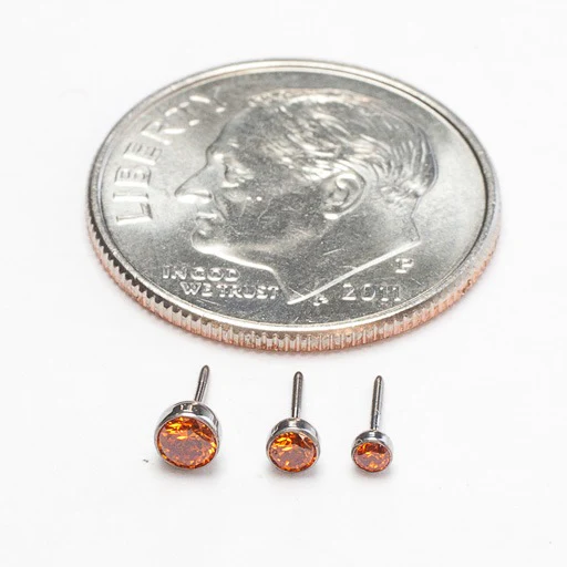Bezel-set Gemstone Press-fit End in Titanium from NeoMetal - Image 14