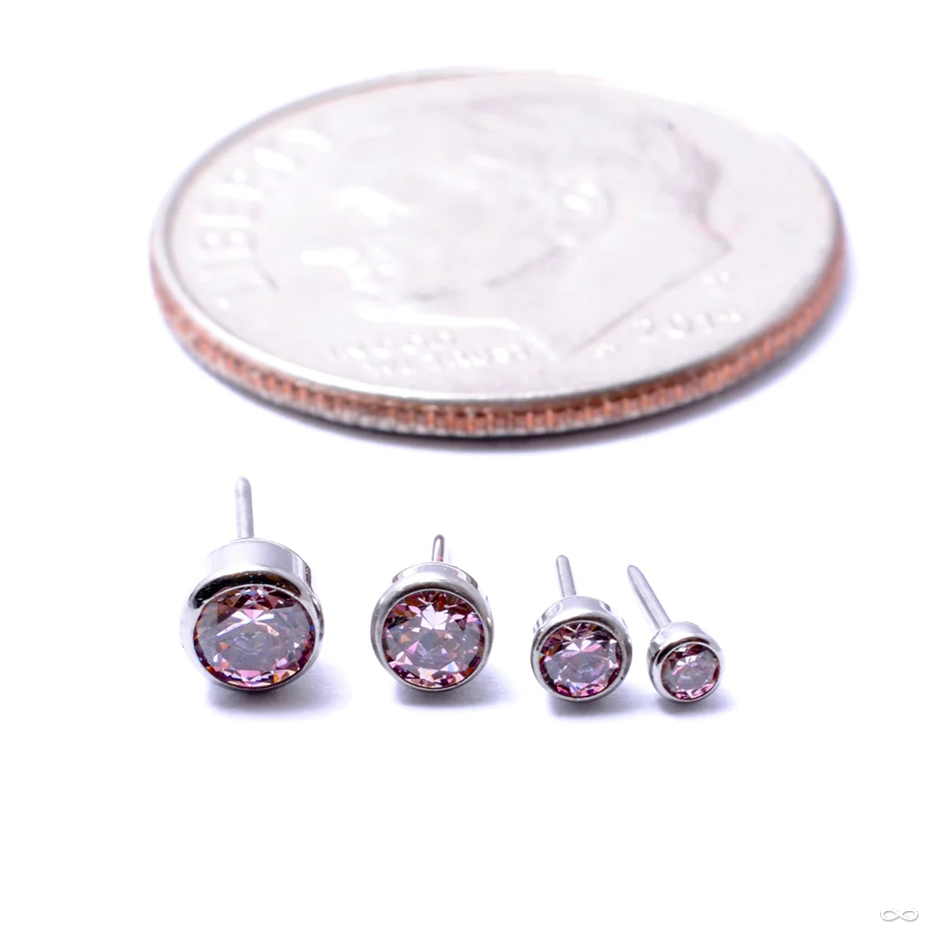 Bezel-set Gemstone Press-fit End in Titanium from NeoMetal - Image 16