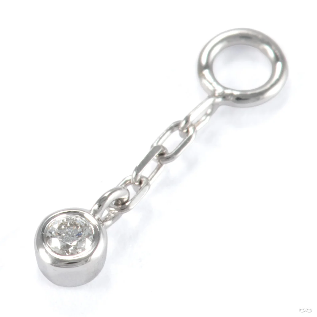 Bezel-set Tiny Charm with Chain in Gold from Modern Mood - Image 2
