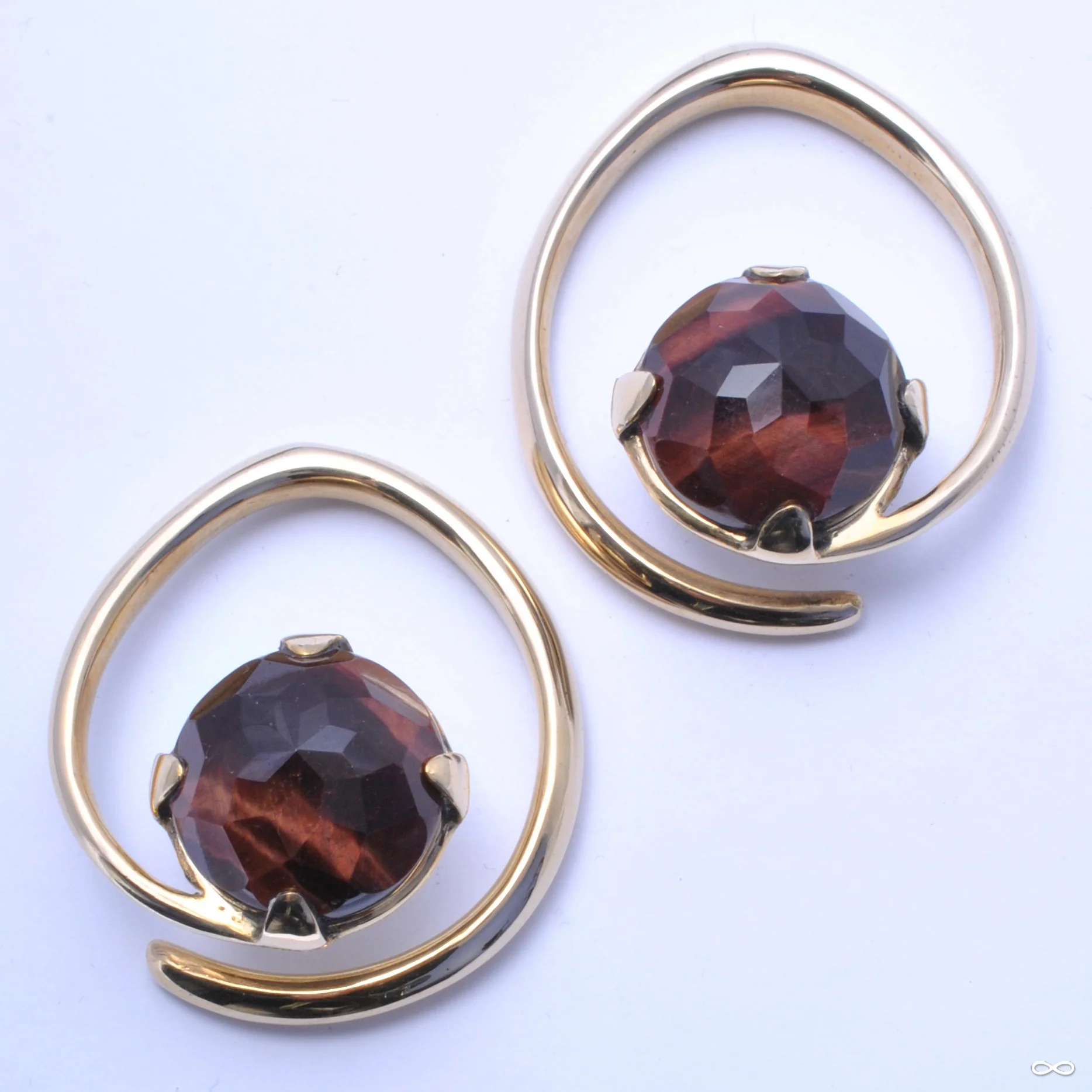 Brass Hoop Coils with Stone Cabochons from Diablo Organics - Image 18