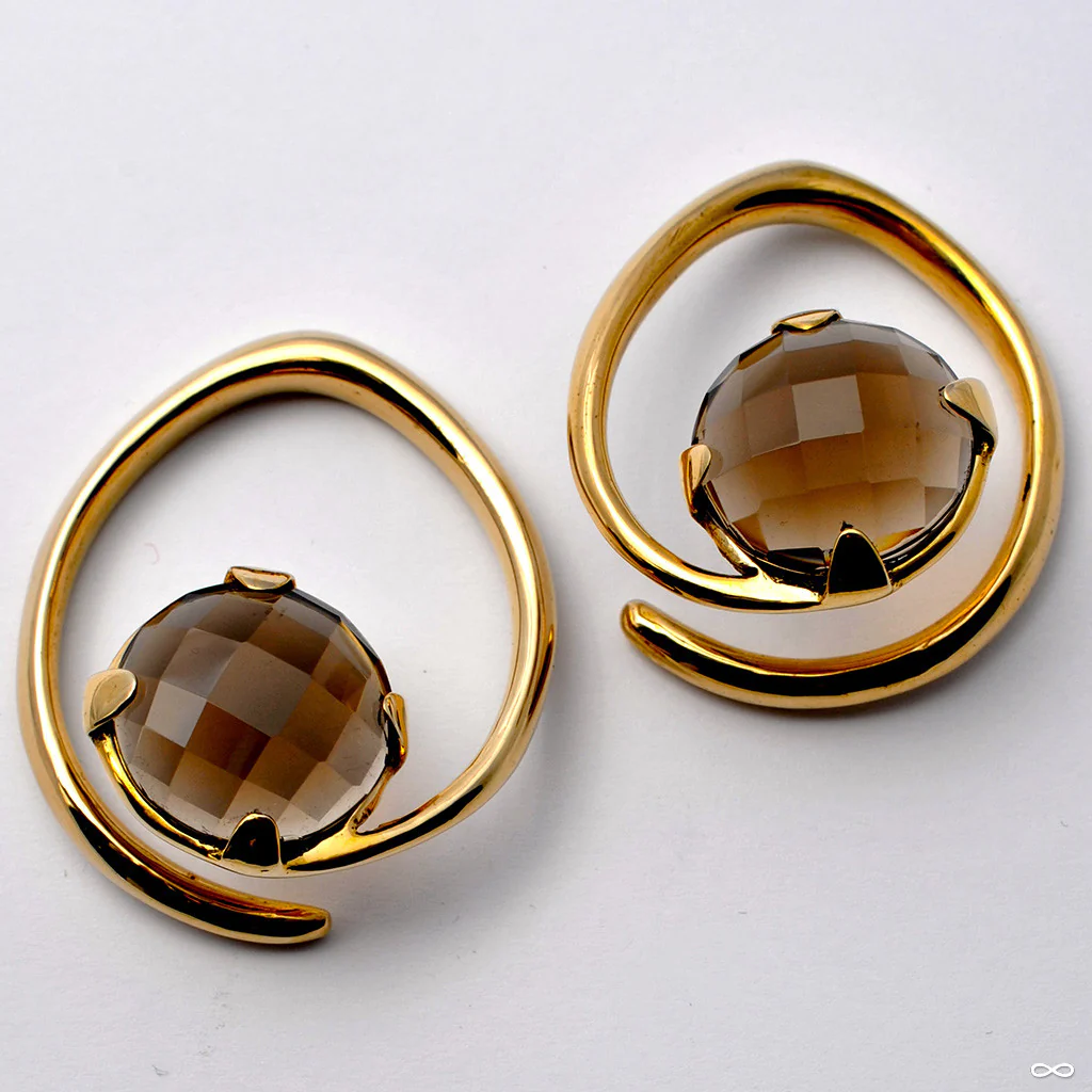Brass Hoop Coils with Stone Cabochons from Diablo Organics - Image 19