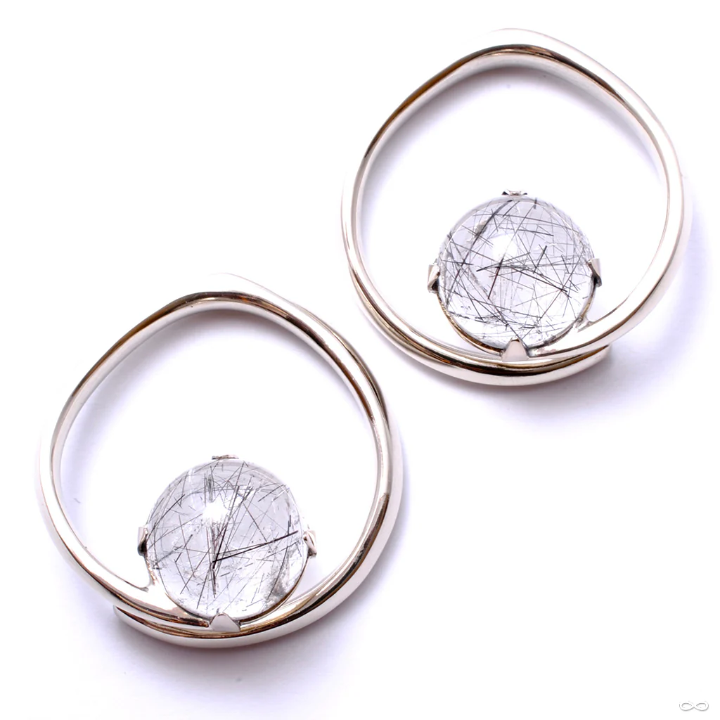 Brass Hoop Coils with Stone Cabochons from Diablo Organics - Image 21
