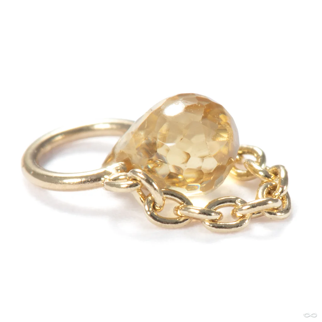Briolette Charm in Gold from Pupil Hall - Image 4