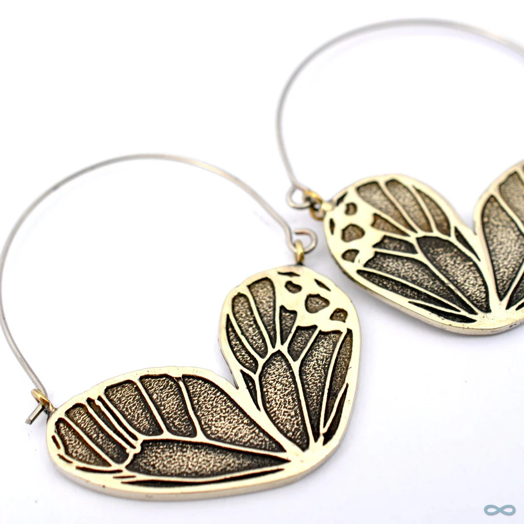 Butterfly Wing Mini Hoop Earrings from Eleven44 - Image 3