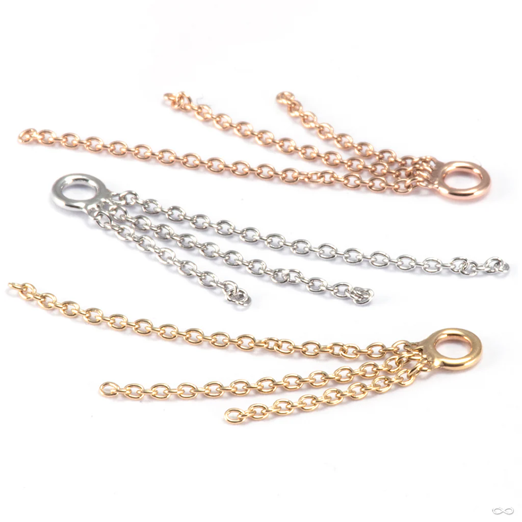 Cascade 3 Charm in Gold from Tether Jewelry