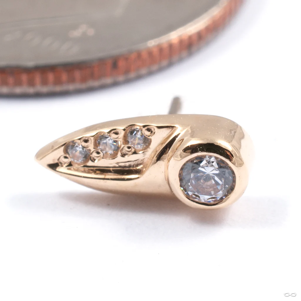 Centaura Press-fit End in Gold from Auris Jewellery - Image 2