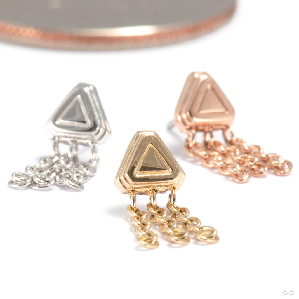 Chained Zeta 06 Press-fit End in Gold from Tether Jewelry